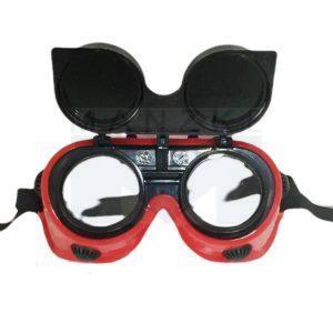 Schutzbrille klappbar, Kunststoff rot