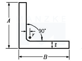 Winkelprofil Stahl verzinkt S235JR - gleichschenklig, rundkantig